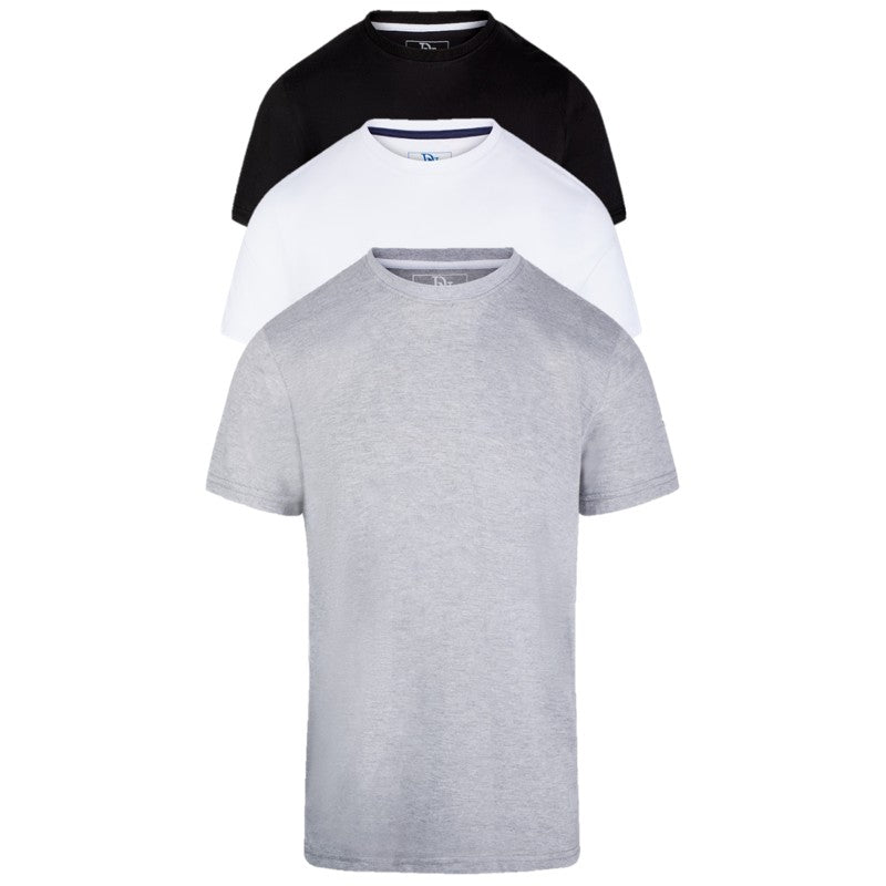 JDN Premium Men's 3 Pack Regular Fit Plain T-Shirts