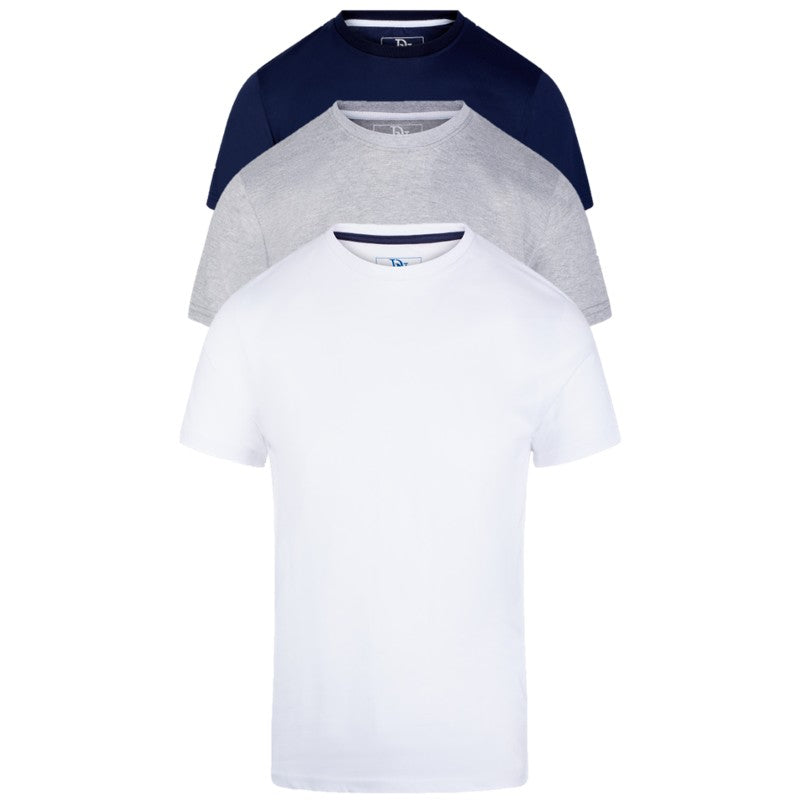 JDN Premium Men's 3 Pack Regular Fit Plain T-Shirts