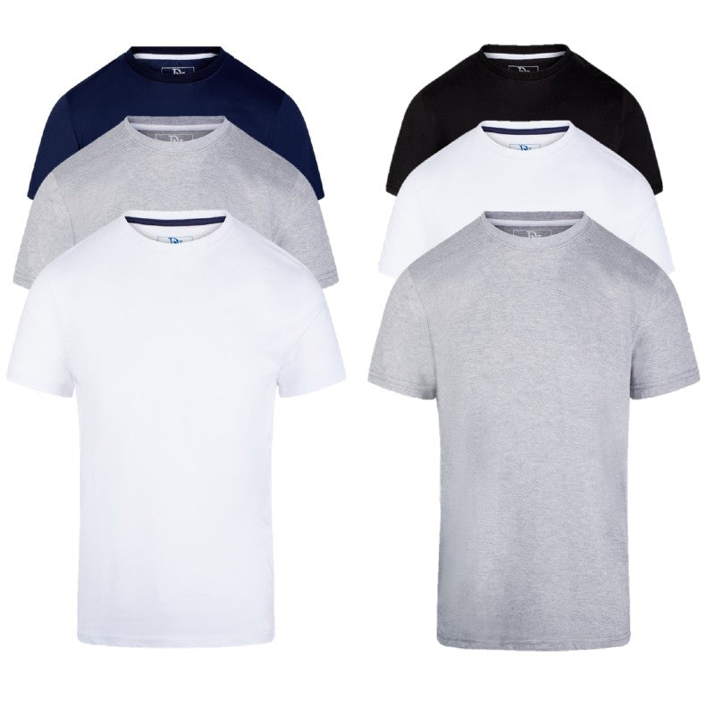 JDN Premium Men's 3 Pack Regular Fit Plain T-Shirts