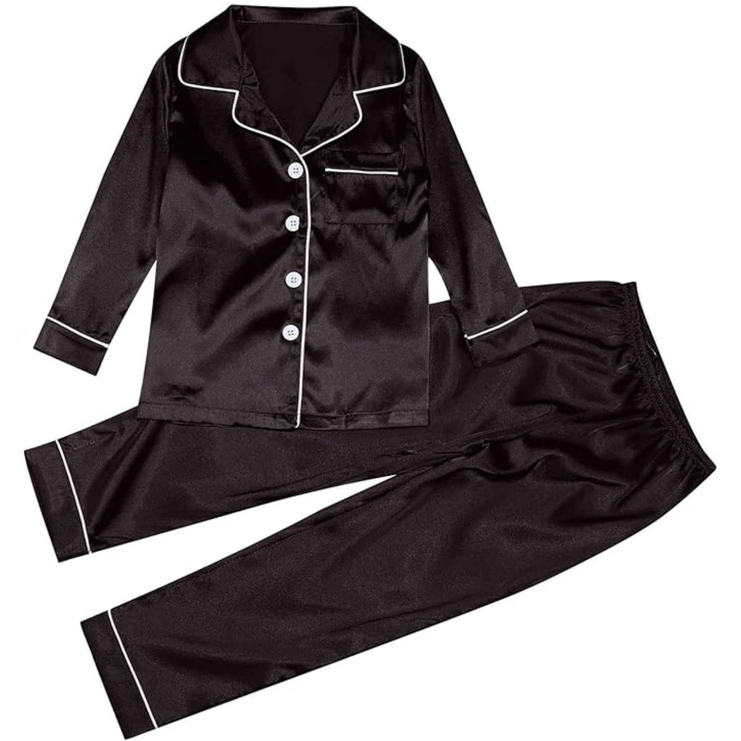 JDN Ladies Soft Silky Touch Pyjama Set - Long Sleeve Top & Trousers