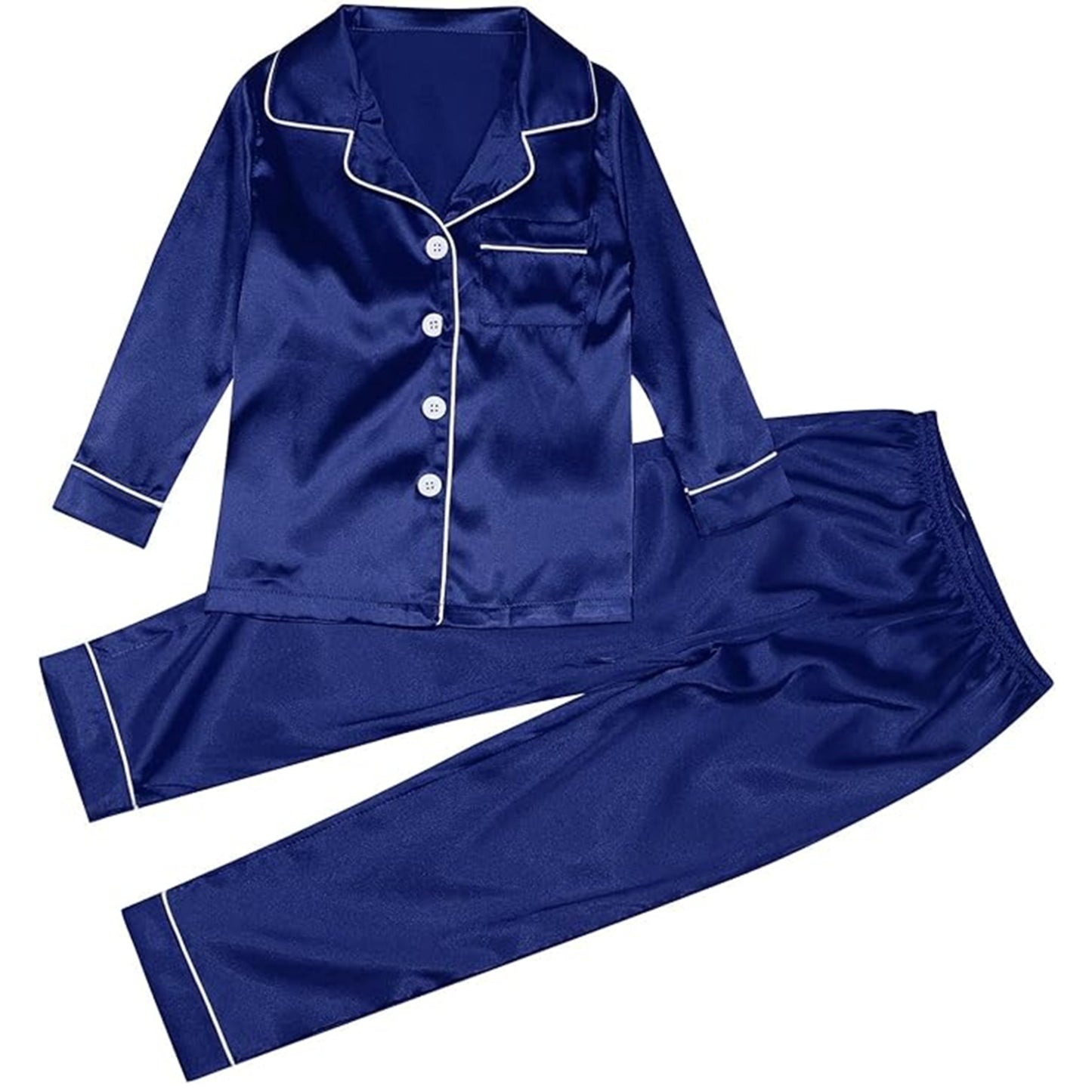 JDN Ladies Soft Silky Touch Pyjama Set - Long Sleeve Top & Trousers