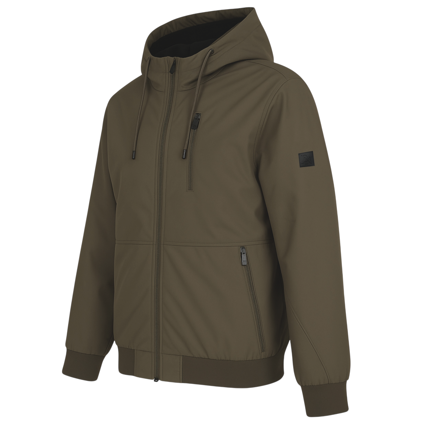 JDN Men's Softshell Fleece Lined Hooded Jacket