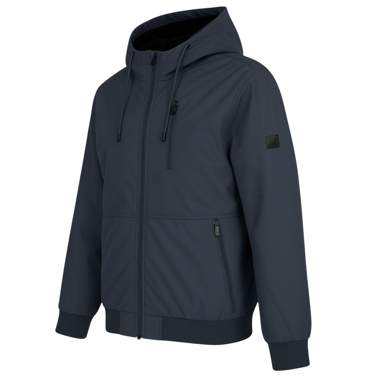 JDN Men's Softshell Fleece Lined Hooded Jacket