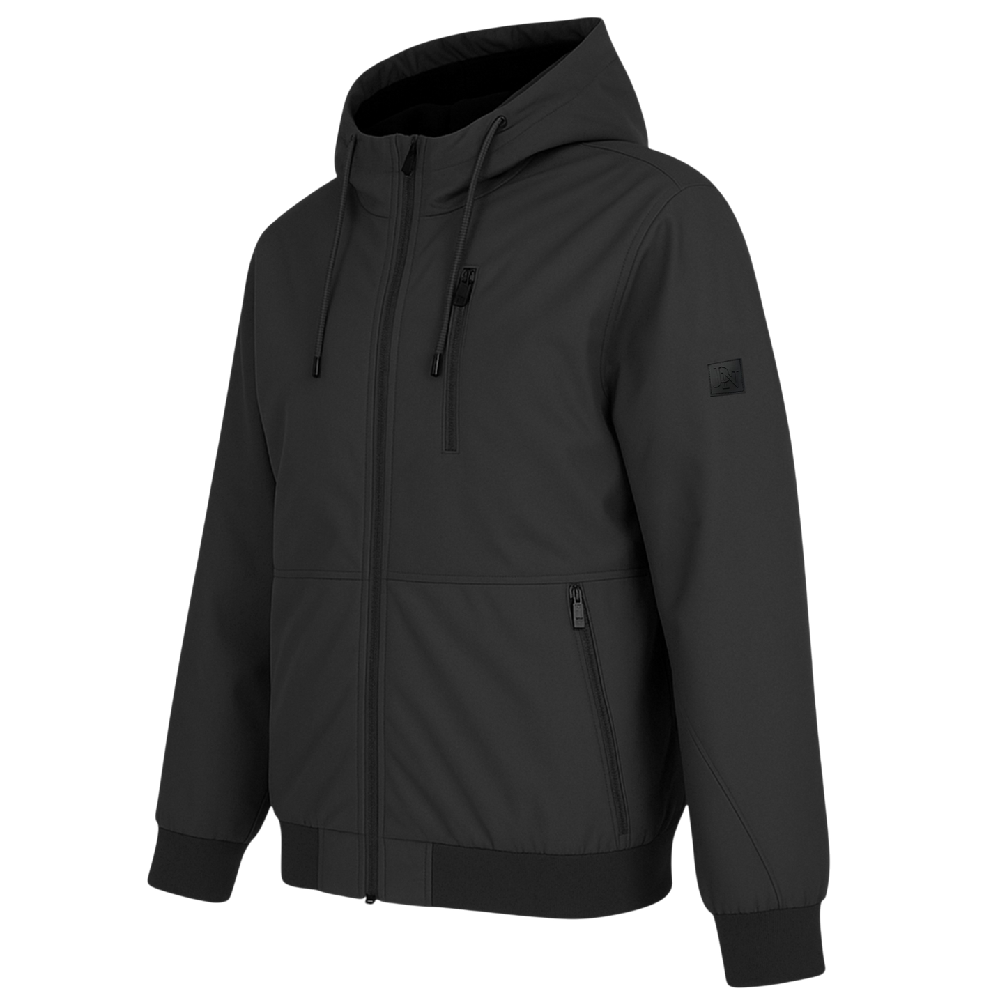 JDN Men's Softshell Fleece Lined Hooded Jacket