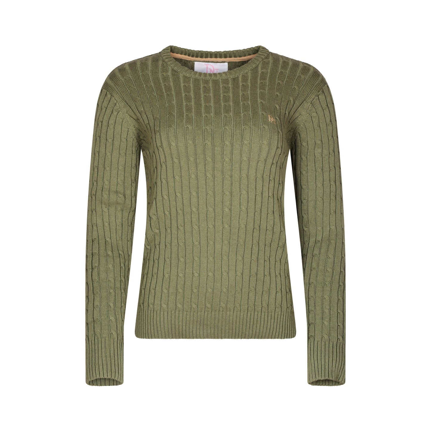JDN Ladies Round Neck Cable Knit Jumper