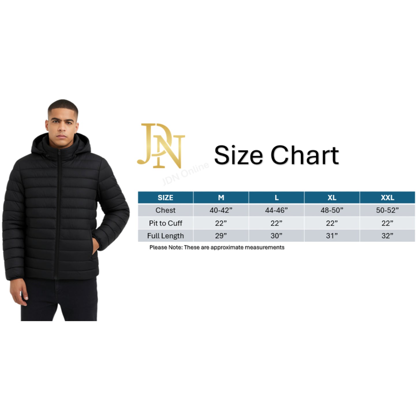JDN Men's Extra Padded Winter Quality Puffer Coat