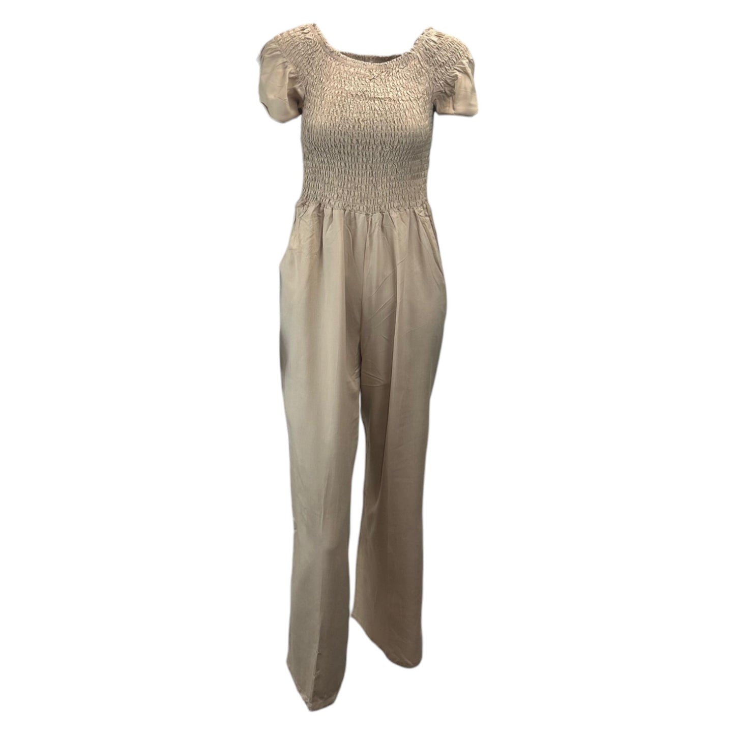 JDN Ladies Shirred Plain Jumpsuit