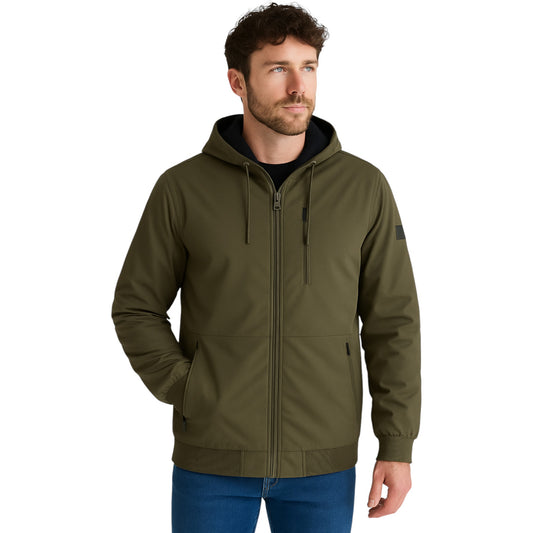 JDN Men's Softshell Fleece Lined Hooded Jacket