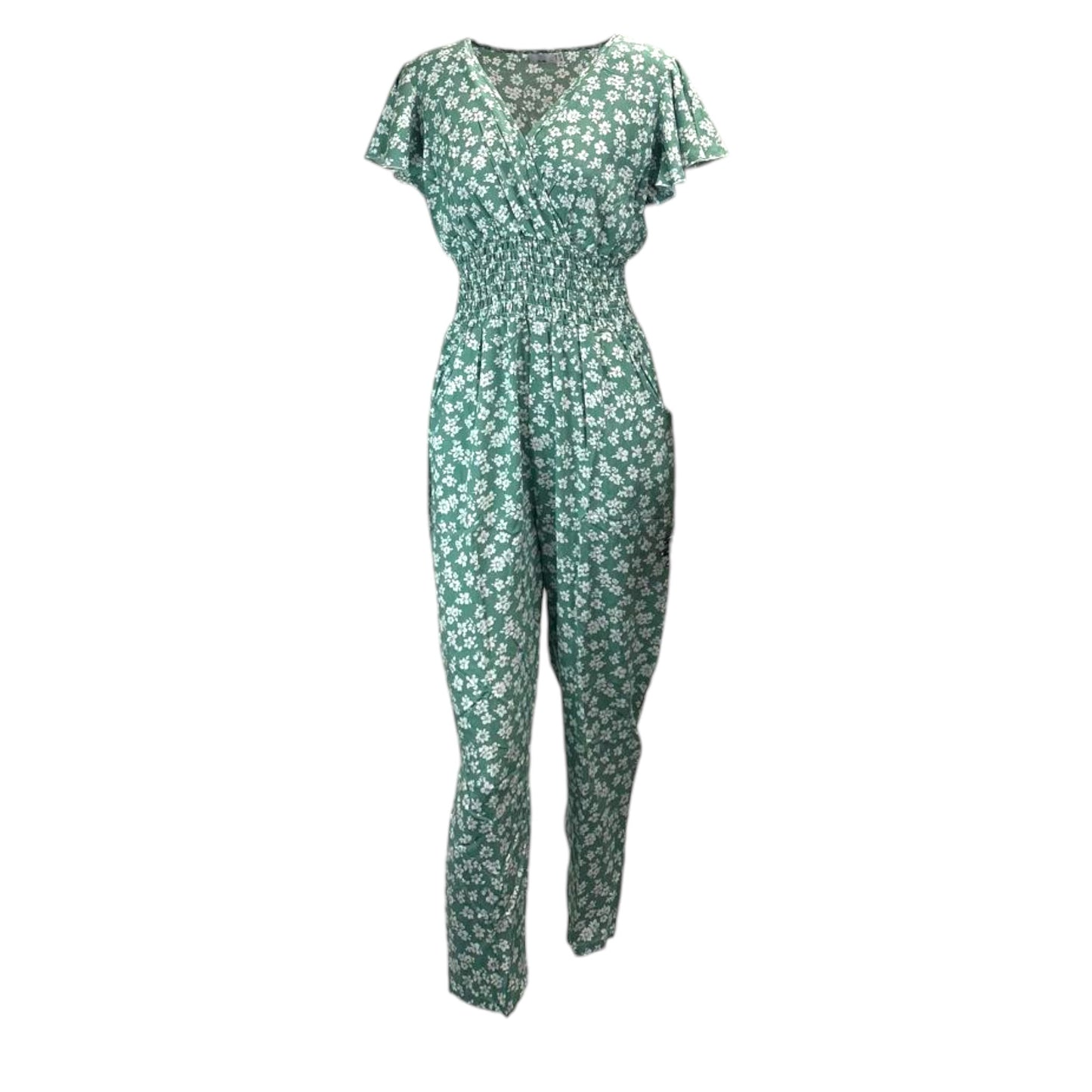 JDN Ladies Floral V-Neck Jumpsuit
