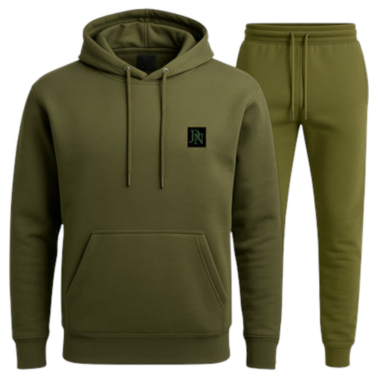 JDN Men's Branded Plain Hooded Tracksuit
