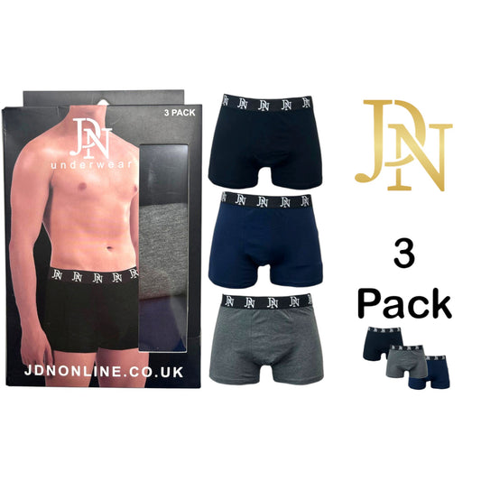 JDN Men's Boxer Shorts - 3 Pack