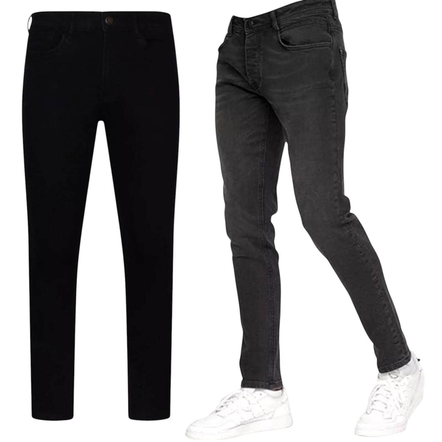 JDN Men's Premium Quality Slim Fit Jeans - Black